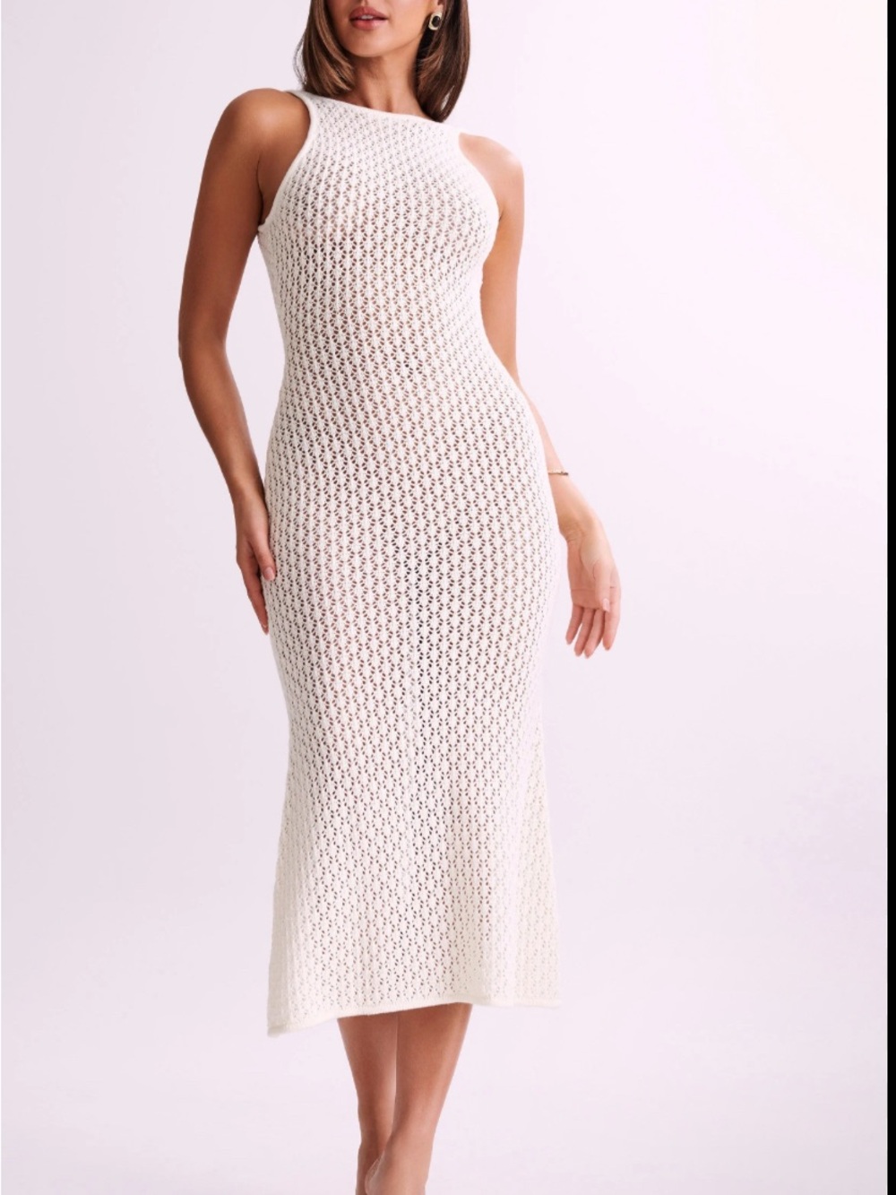 Cordelia Crochet Fishtail Midi Dress